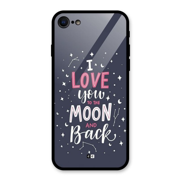 Love To The Moon Glass Back Case for iPhone 7