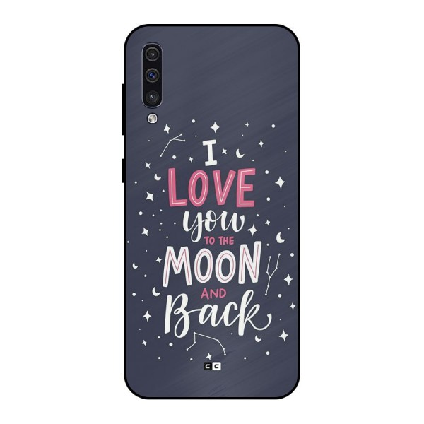 Love To The Moon Metal Back Case for Galaxy A30s