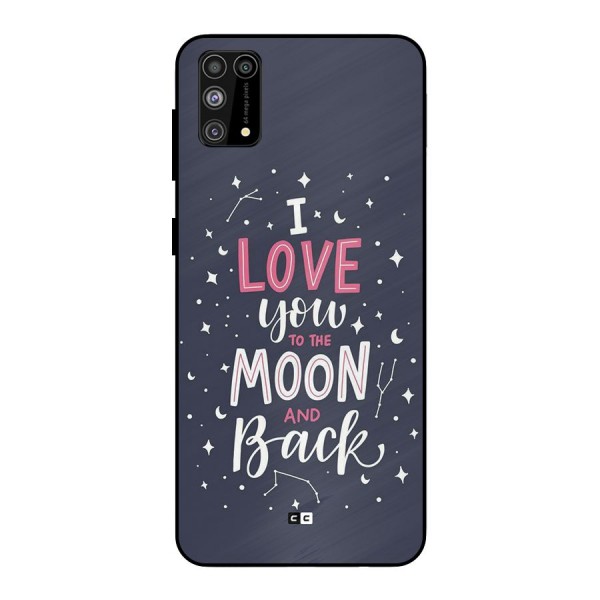 Love To The Moon Metal Back Case for Galaxy F41