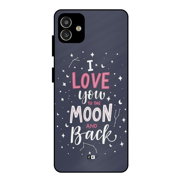 Love To The Moon Metal Back Case for Galaxy M13 5G