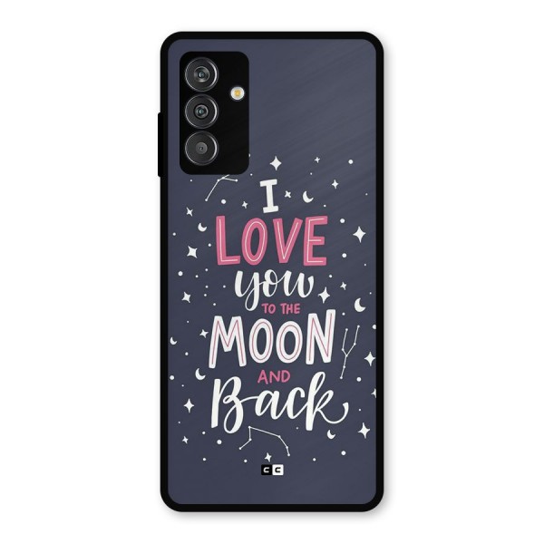 Love To The Moon Metal Back Case for Galaxy M14 5G