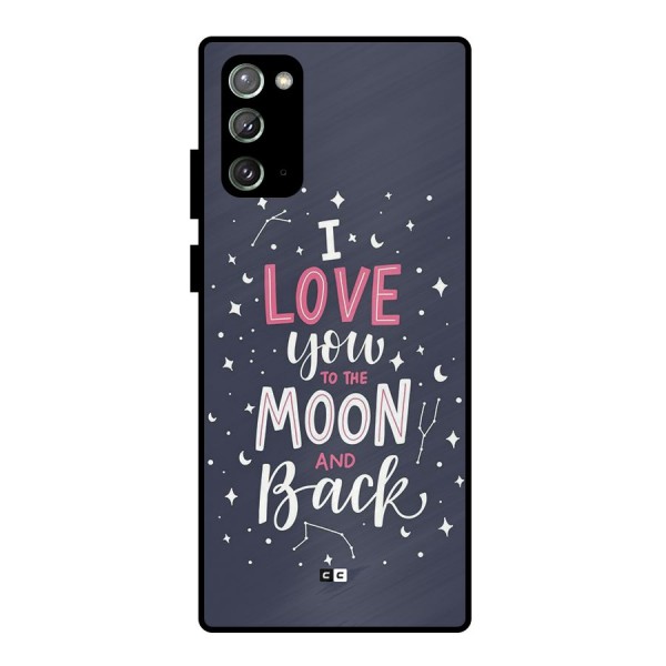 Love To The Moon Metal Back Case for Galaxy Note 20