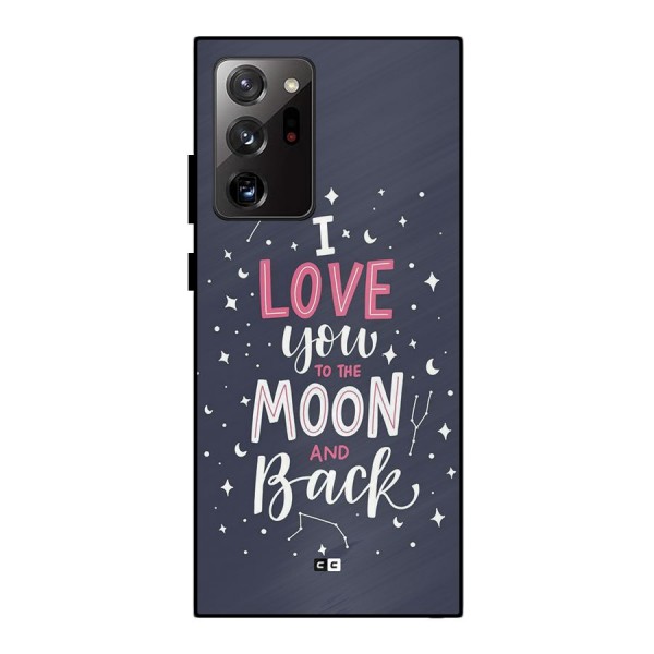 Love To The Moon Metal Back Case for Galaxy Note 20 Ultra