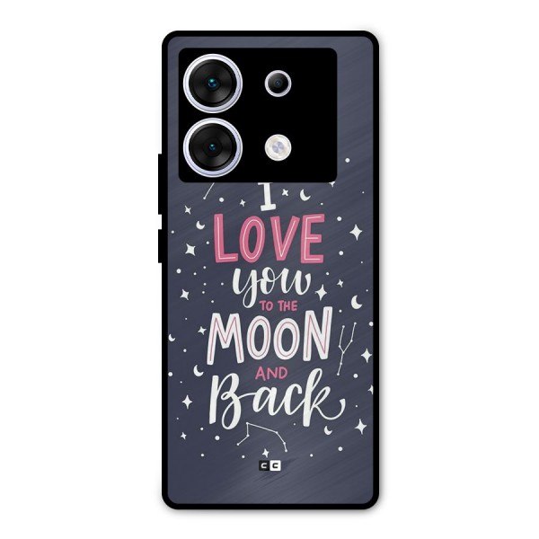 Love To The Moon Metal Back Case for Infinix Zero 30 5G