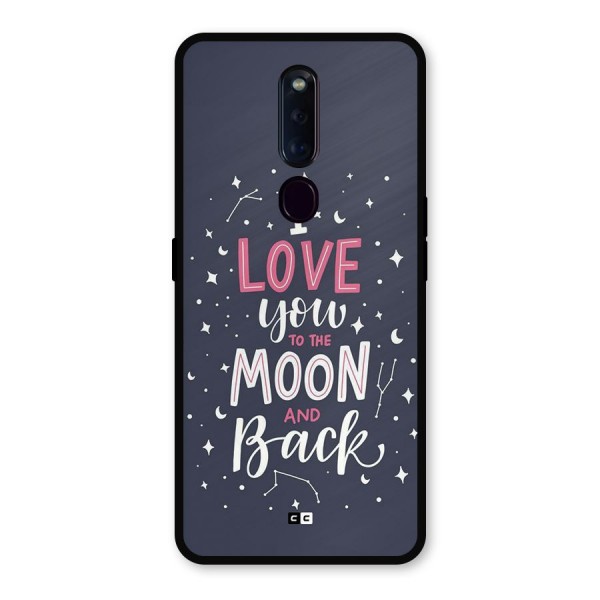 Love To The Moon Metal Back Case for Oppo F11 Pro