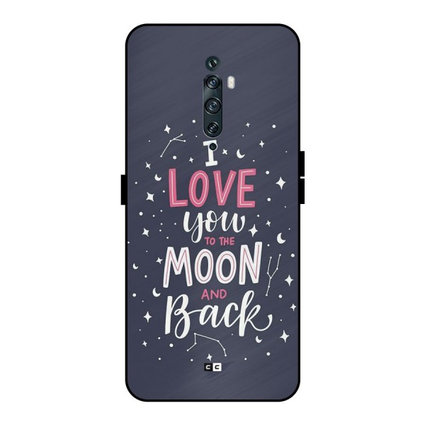 Love To The Moon Metal Back Case for Oppo Reno2 F