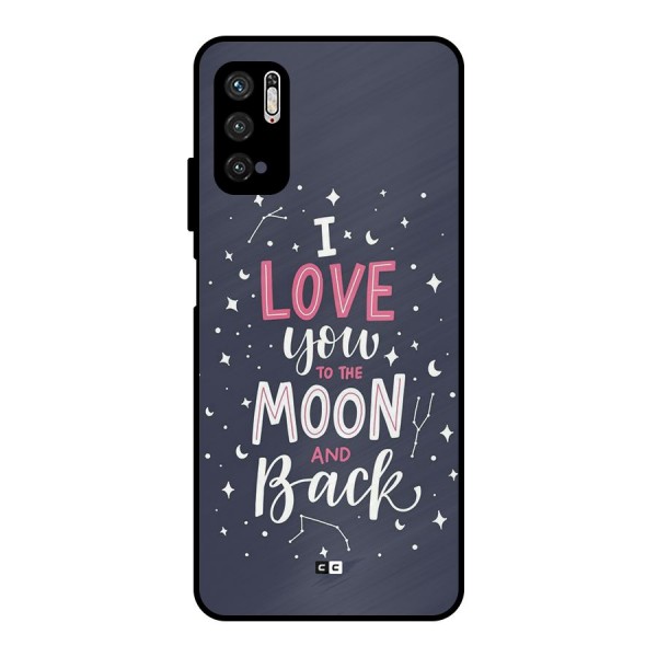 Love To The Moon Metal Back Case for Poco M3 Pro 5G