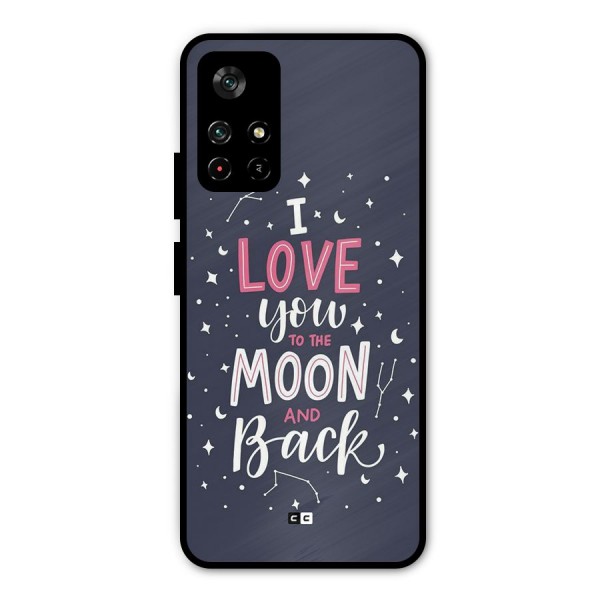 Love To The Moon Metal Back Case for Poco M4 Pro 5G