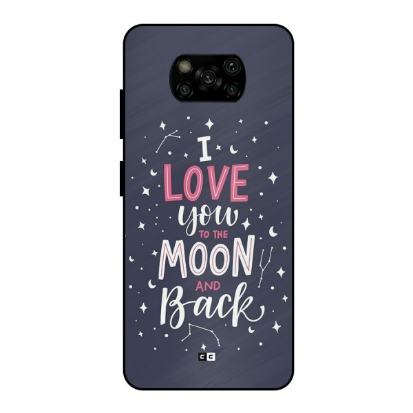 Love To The Moon Metal Back Case for Poco X3