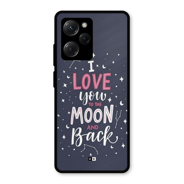 Love To The Moon Metal Back Case for Poco X5 Pro