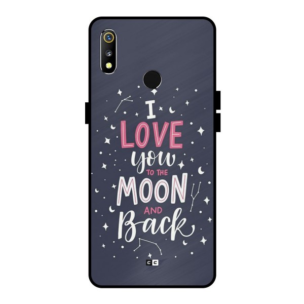 Love To The Moon Metal Back Case for Realme 3i