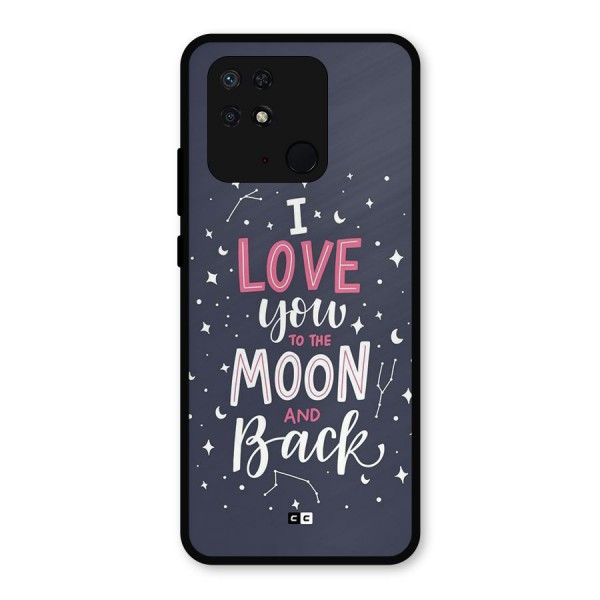 Love To The Moon Metal Back Case for Redmi 10 Power