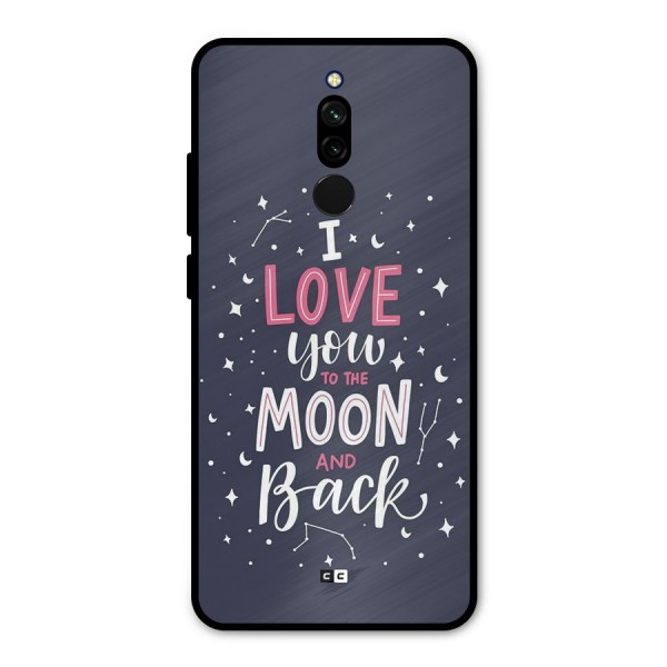 Love To The Moon Metal Back Case for Redmi 8