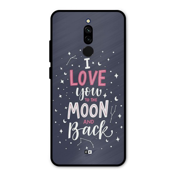 Love To The Moon Metal Back Case for Redmi 8