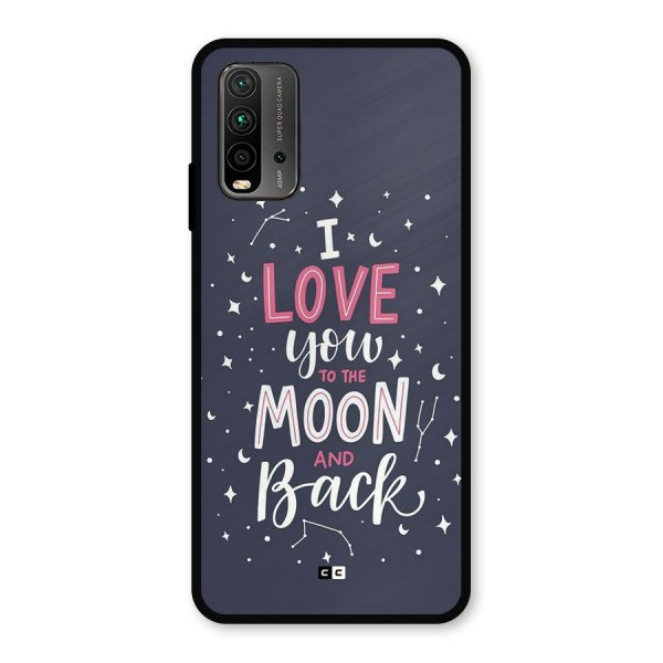 Love To The Moon Metal Back Case for Redmi 9 Power