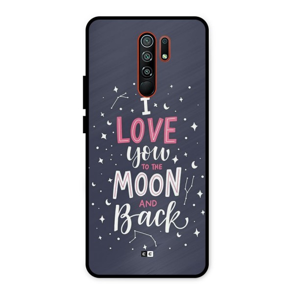 Love To The Moon Metal Back Case for Redmi 9 Prime