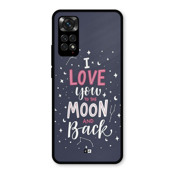 Love To The Moon Metal Back Case for Redmi Note 11