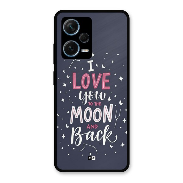 Love To The Moon Metal Back Case for Redmi Note 12 Pro Plus 5G