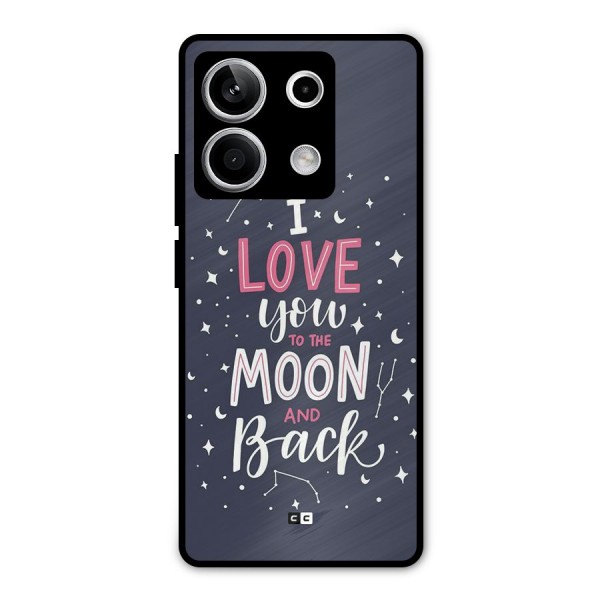 Love To The Moon Metal Back Case for Redmi Note 13 5G
