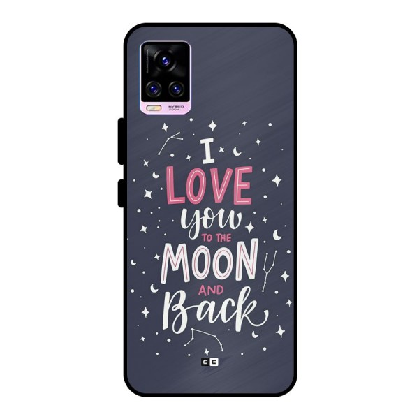Love To The Moon Metal Back Case for Vivo V20 Pro