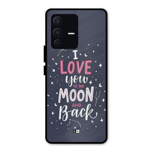 Love To The Moon Metal Back Case for Vivo V23 Pro