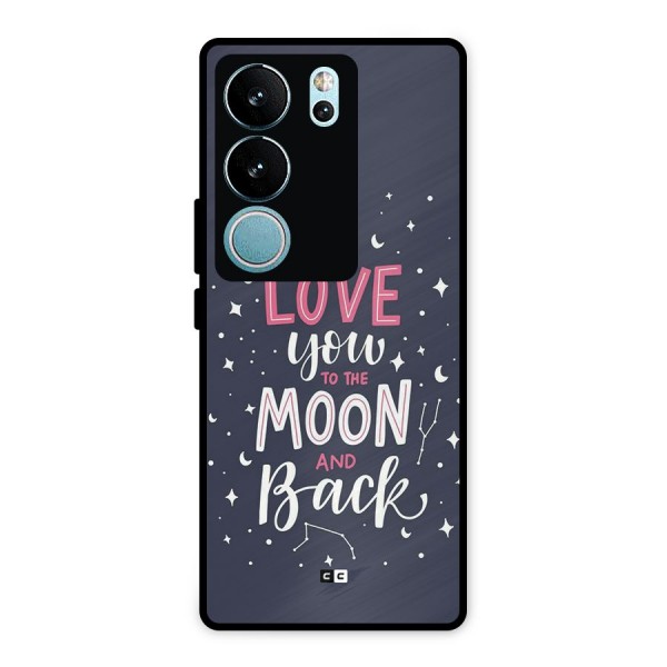 Love To The Moon Metal Back Case for Vivo V29