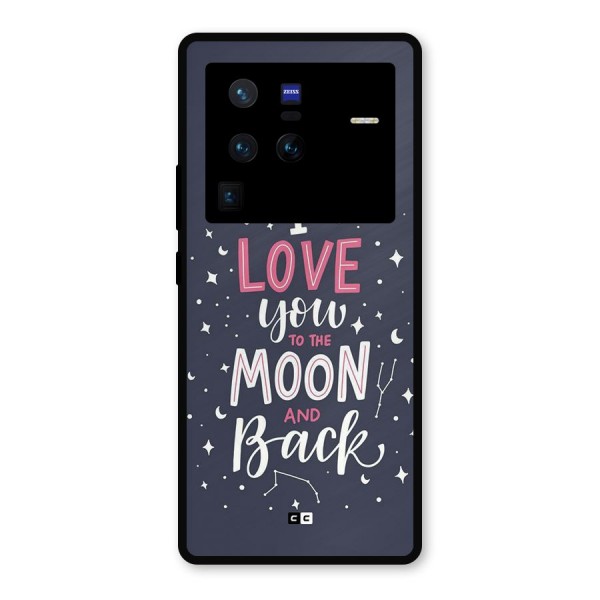 Love To The Moon Metal Back Case for Vivo X80 Pro