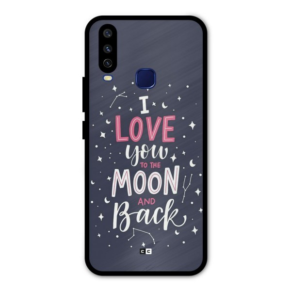 Love To The Moon Metal Back Case for Vivo Y15