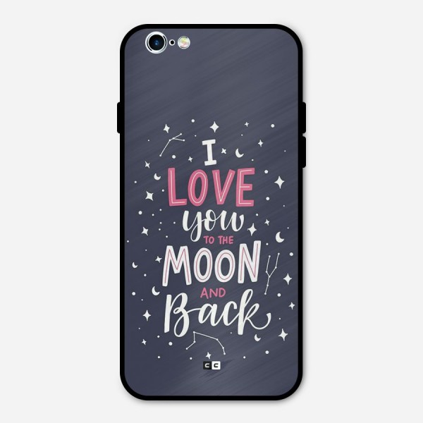 Love To The Moon Metal Back Case for iPhone 6 6s