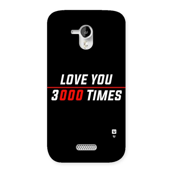 Love You 3000 Times Back Case for Micromax Canvas HD A116