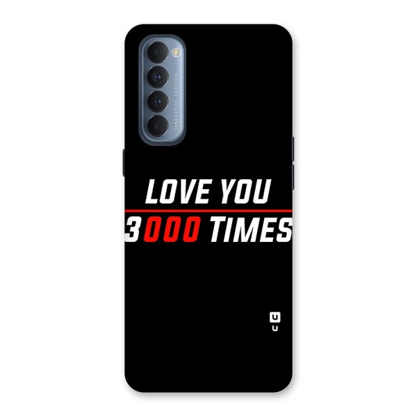 Love You 3000 Times Back Case for Reno4 Pro