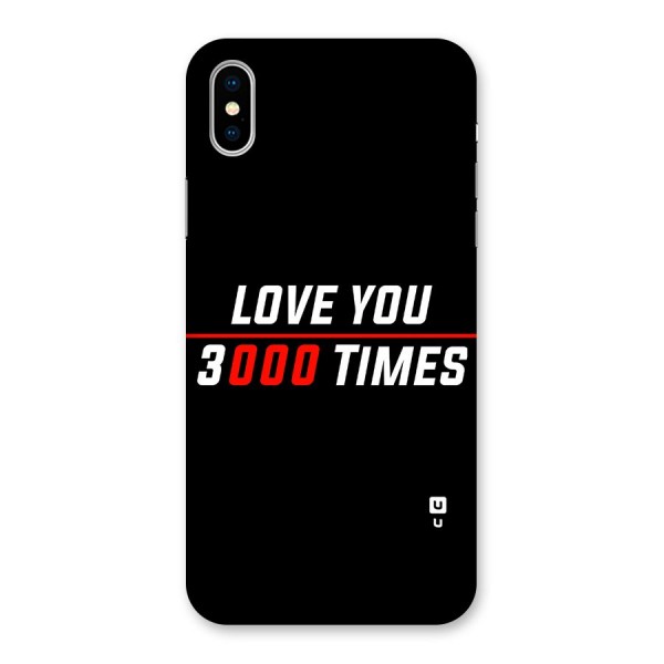 Love You 3000 Times Back Case for iPhone X