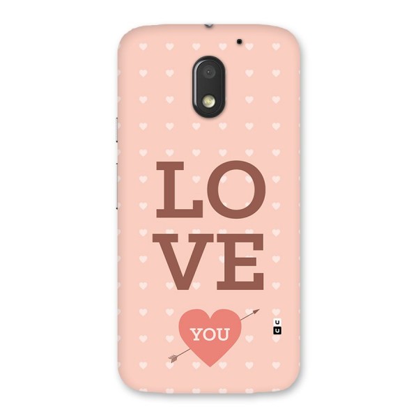 Love You Hearts Back Case for Moto E3 Power