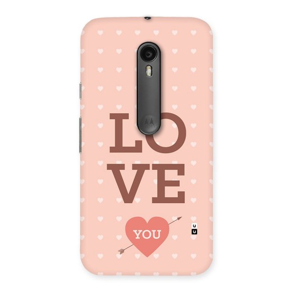 Love You Hearts Back Case for Moto G3