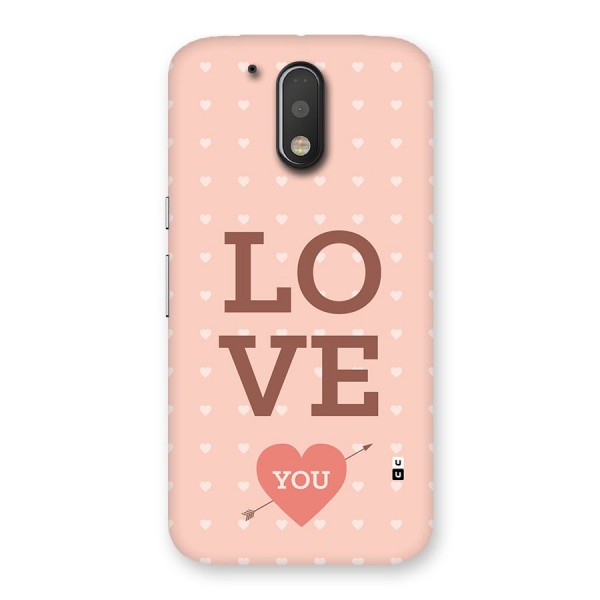 Love You Hearts Back Case for Moto G4 Plus