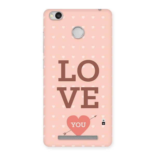 Love You Hearts Back Case for Redmi 3S Prime