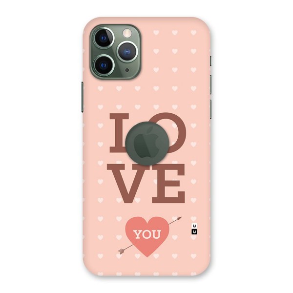 Love You Hearts Back Case for iPhone 11 Pro Logo Cut