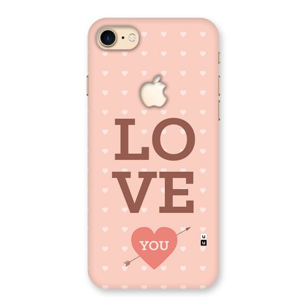 Love You Hearts Back Case for iPhone 7 Apple Cut