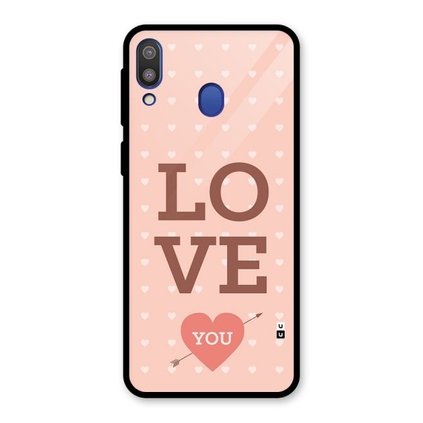 Love You Hearts Glass Back Case for Galaxy M20
