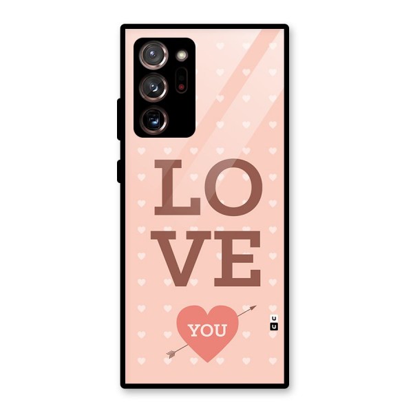 Love You Hearts Glass Back Case for Galaxy Note 20 Ultra