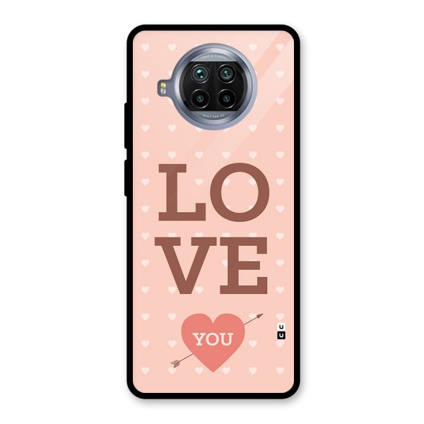 Love You Hearts Glass Back Case for Mi 10i