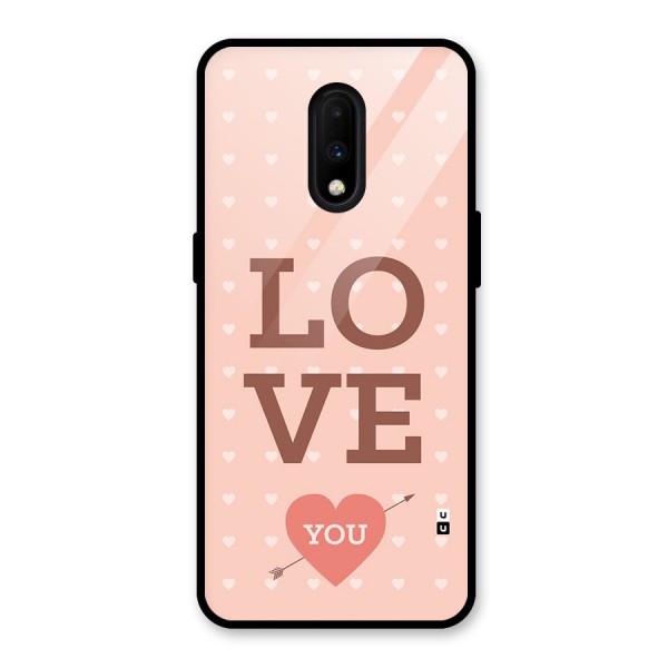 Love You Hearts Glass Back Case for OnePlus 7