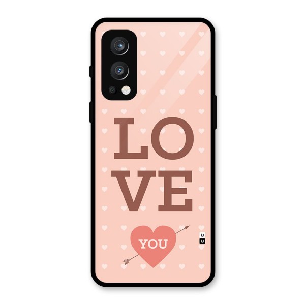 Love You Hearts Glass Back Case for OnePlus Nord 2 5G