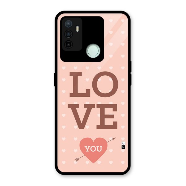 Love You Hearts Glass Back Case for Oppo A53