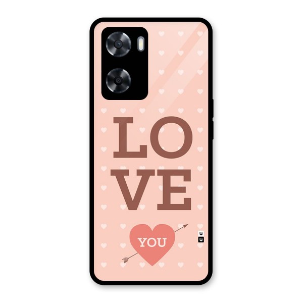 Love You Hearts Glass Back Case for Oppo A57 2022