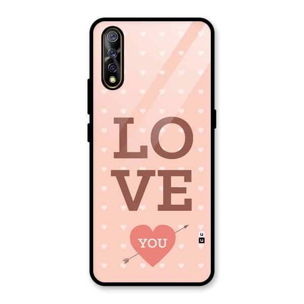 Love You Hearts Glass Back Case for Vivo S1