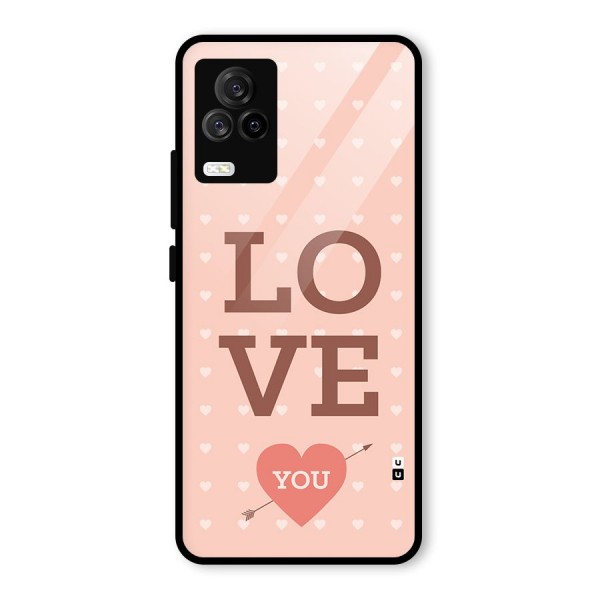 Love You Hearts Glass Back Case for Vivo iQOO 7 Legend 5G