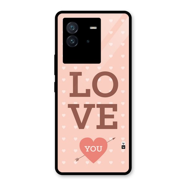 Love You Hearts Glass Back Case for Vivo iQOO Neo 6 5G