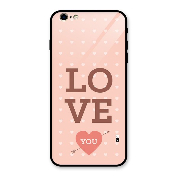 Love You Hearts Glass Back Case for iPhone 6 Plus 6S Plus