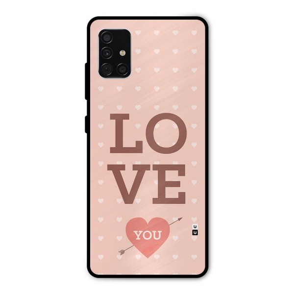 Love You Hearts Metal Back Case for Galaxy A51